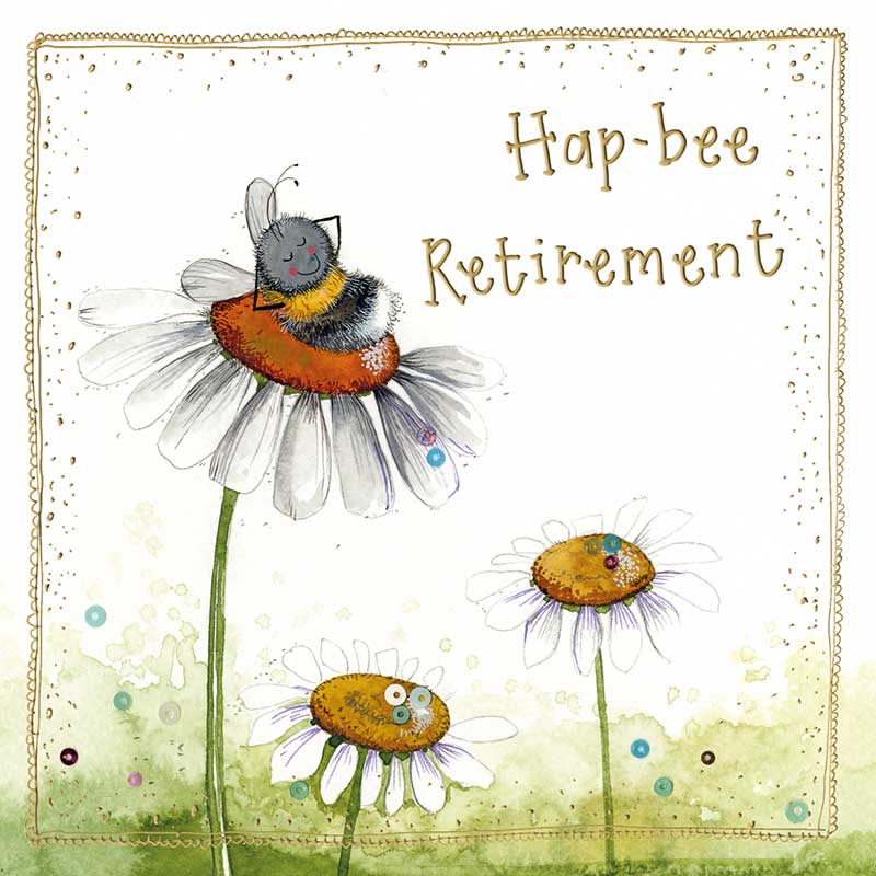 ‘ Hap- bee Retirement’ Bee Retirement Card by Alex Clark