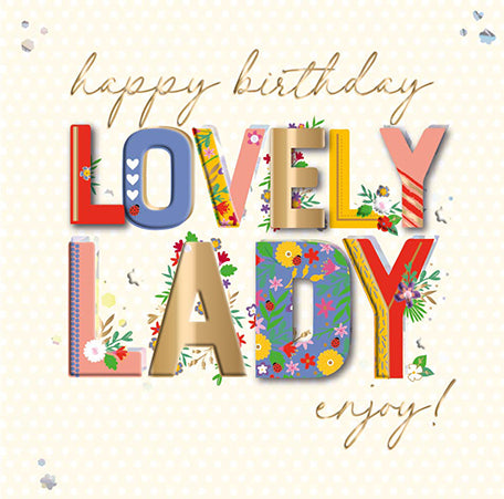 Lovely Lady Birthday Card