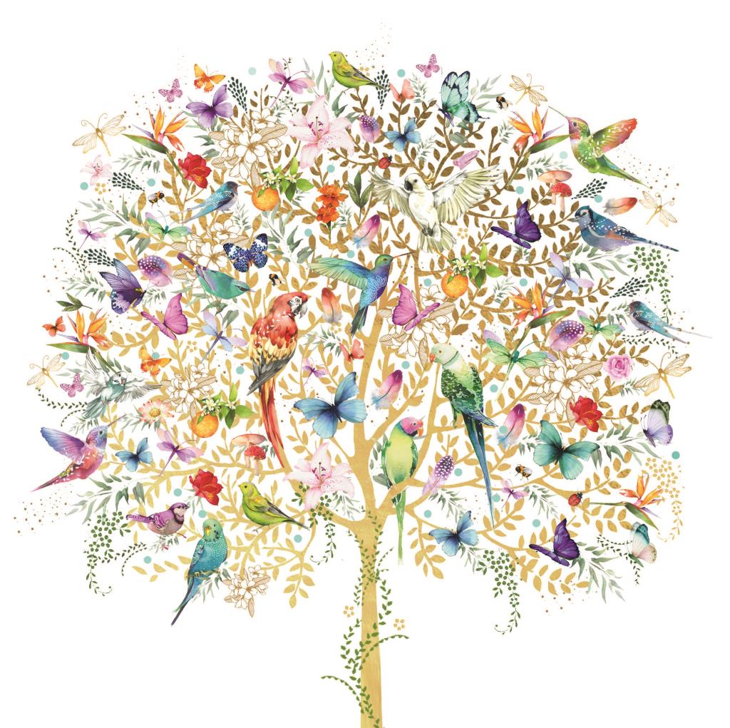 Tree Full Of Birds Card