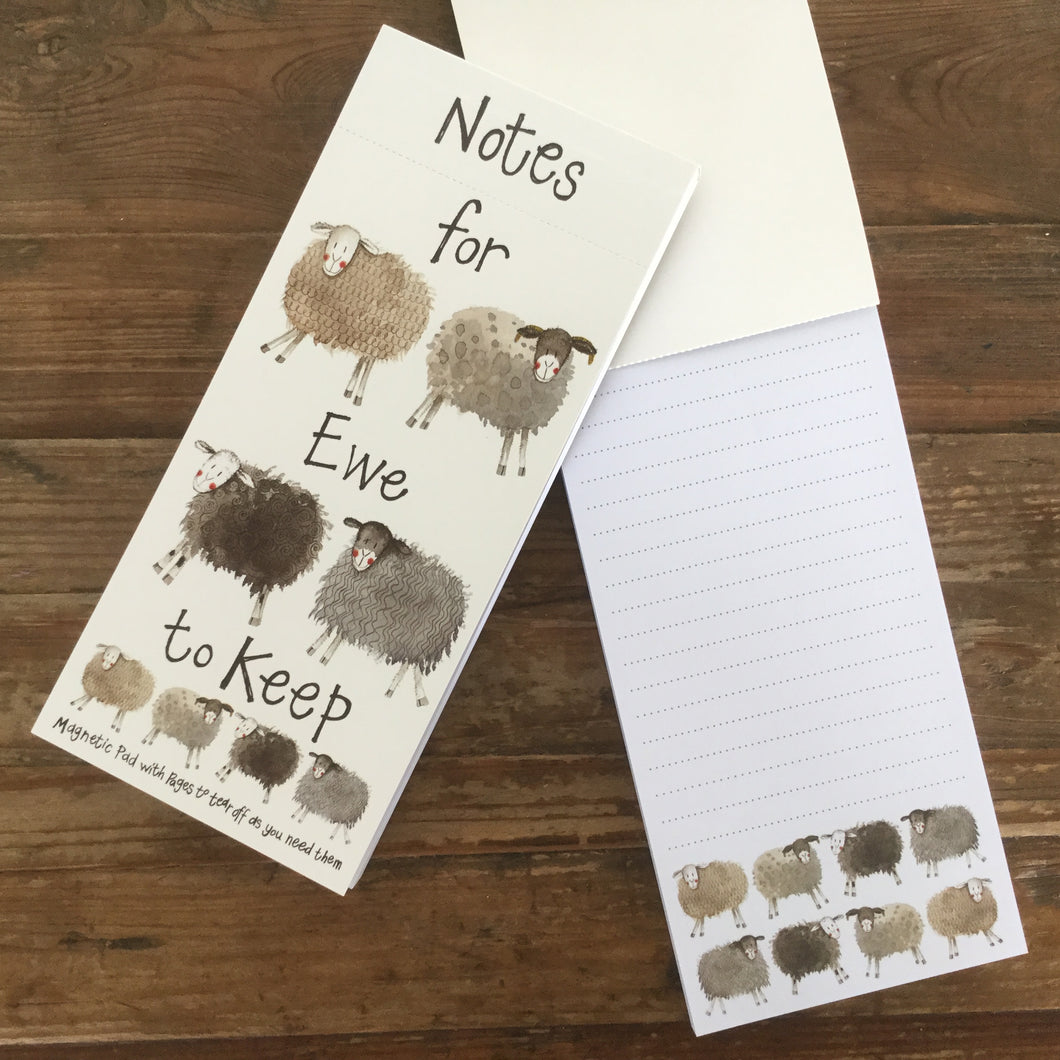 Magnetic Sheep‘ Notes for Ewe to keep’ To Do Shopping List Pad