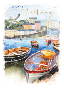 Rowing Boat Birthday Card