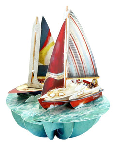 Sailing Boats 3D Card