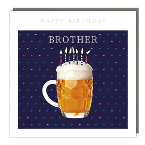 Beer Cake Brother Birthday Card