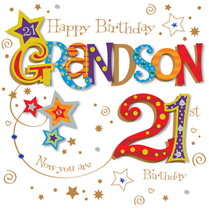 21st Grandson Card