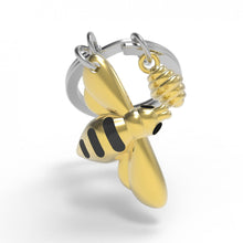 Load image into Gallery viewer, Bee and Beehive Keyring
