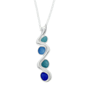 Silver Glas Mor Pollow Enamelled Pendant