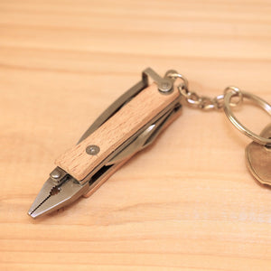 Mini Wood Keychain Pliers