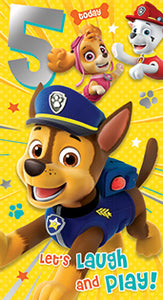 5th Paw Patrol Birthday Card