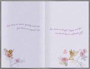 Flower Fairies 5th Birthday Card