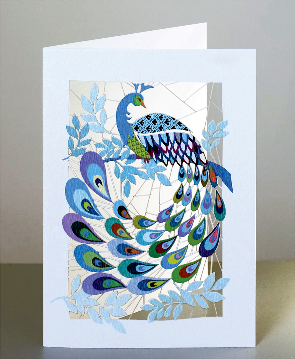 Peacock Laser Cut Card