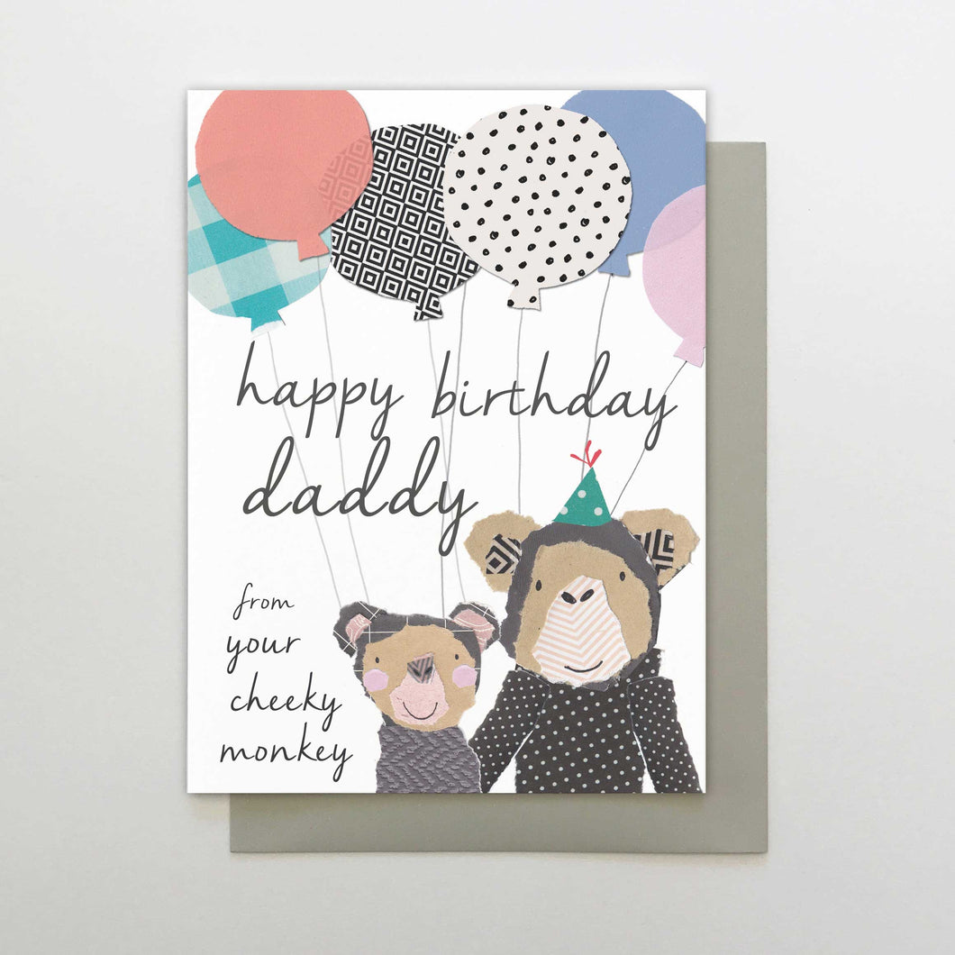 Cheeeky Monkey Dad Birthday Card