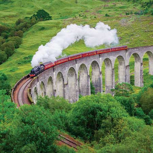 Steam Train On A Viaduct Blank Card
