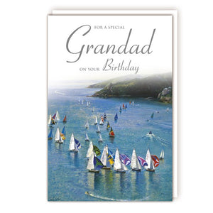 Grandad Sail Boats Birthday Card