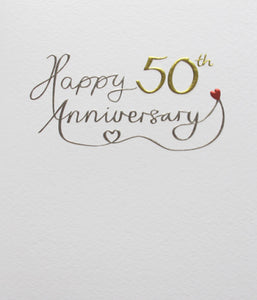 50th Golden Wedding Anniversary Card