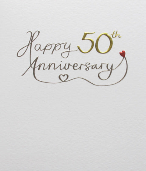 50th Golden Wedding Anniversary Card