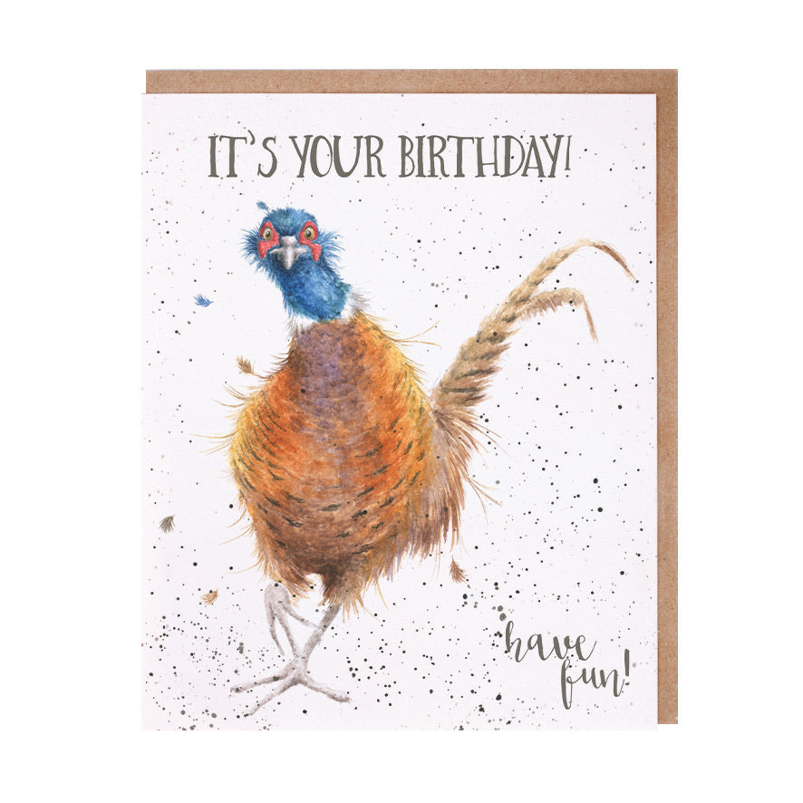 Pheasant Birthday Card by Wrendale Designs