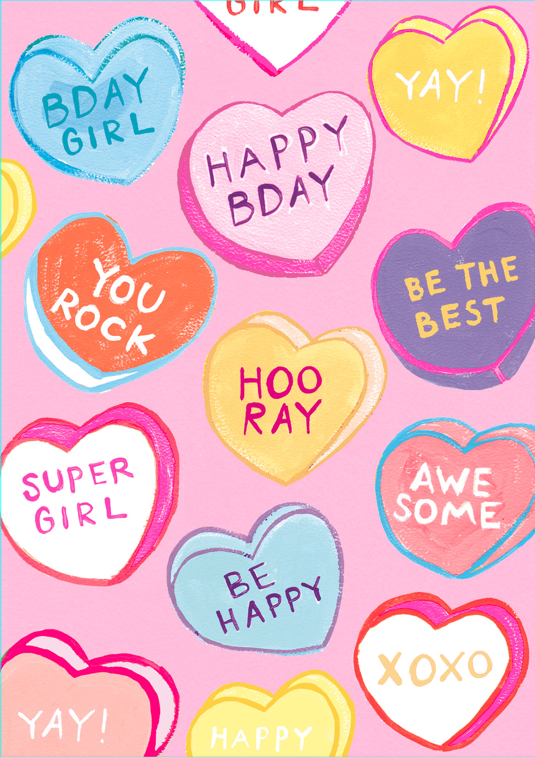 Hearts birthday Card