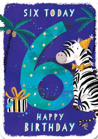 6th Birthday Card