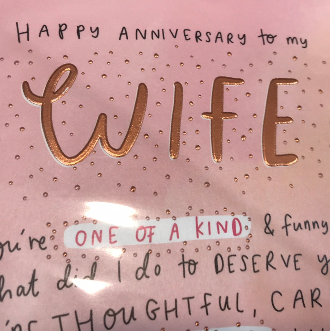 Wife Happy Anniversary Card