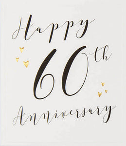 60th Diamond Wedding Anniversary Card