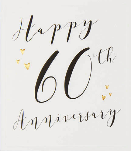 60th Diamond Wedding Anniversary Card