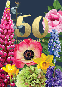 50th Happy Birthday Card