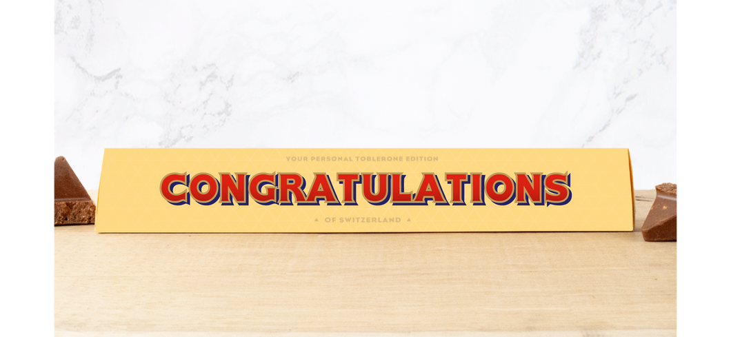 Congratulations Personalised Toblerone