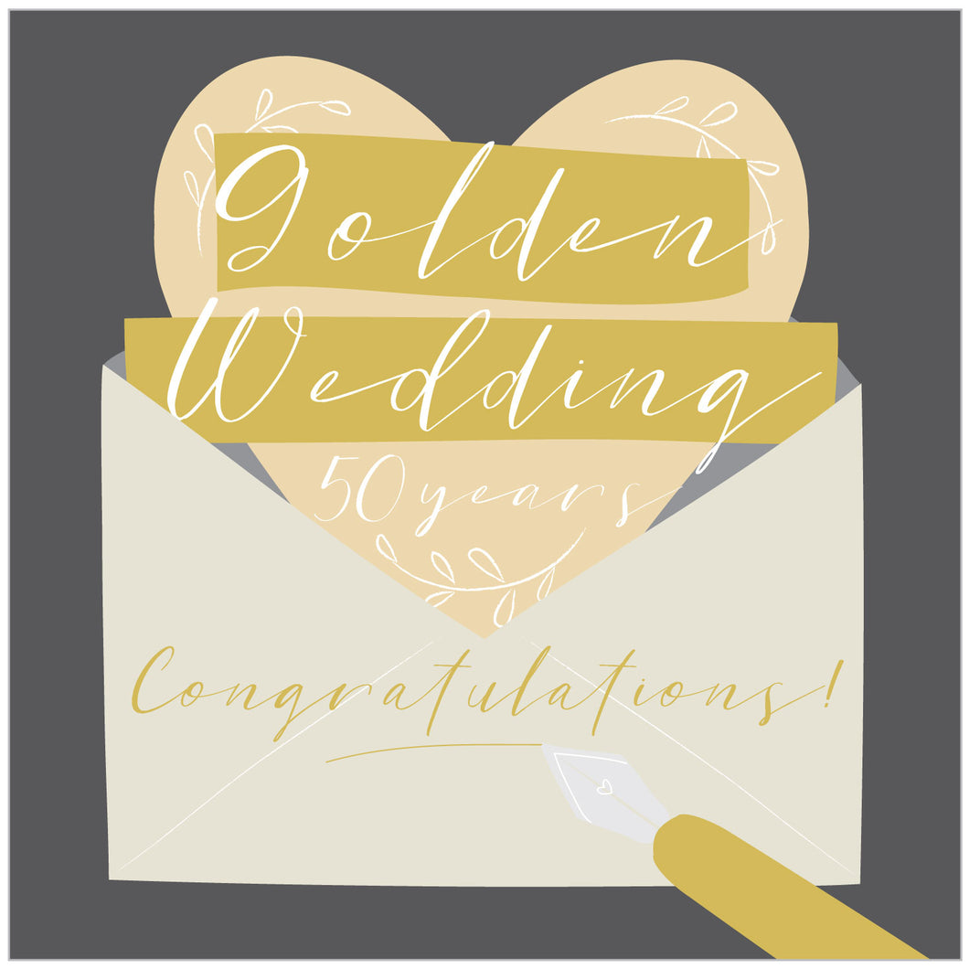 50th Golden Wedding Anniversary Card