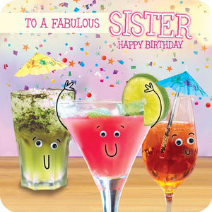 Fabulous Sister Birthday Card