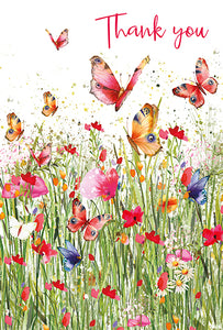 Beautiful Butterflies Thank You Card