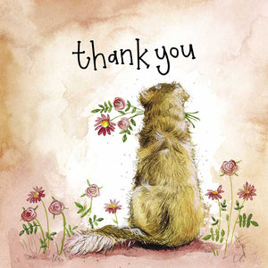 Golden. Retriever Thank You Card