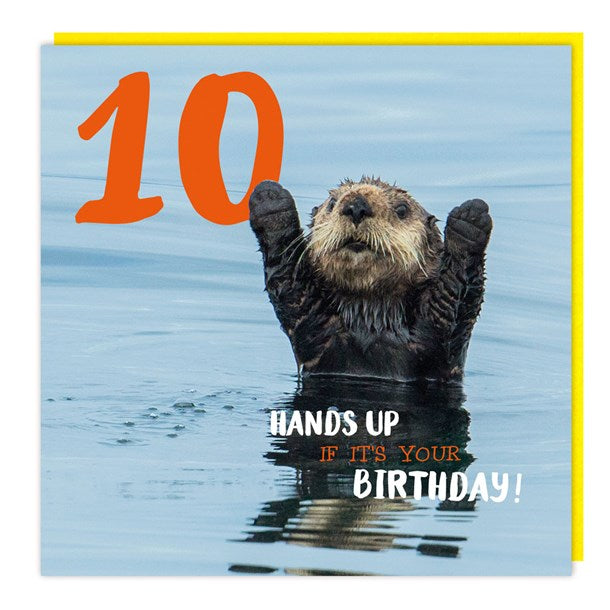 10th Otter Birthday Card