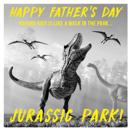 Jurassic Park Father's Day Card