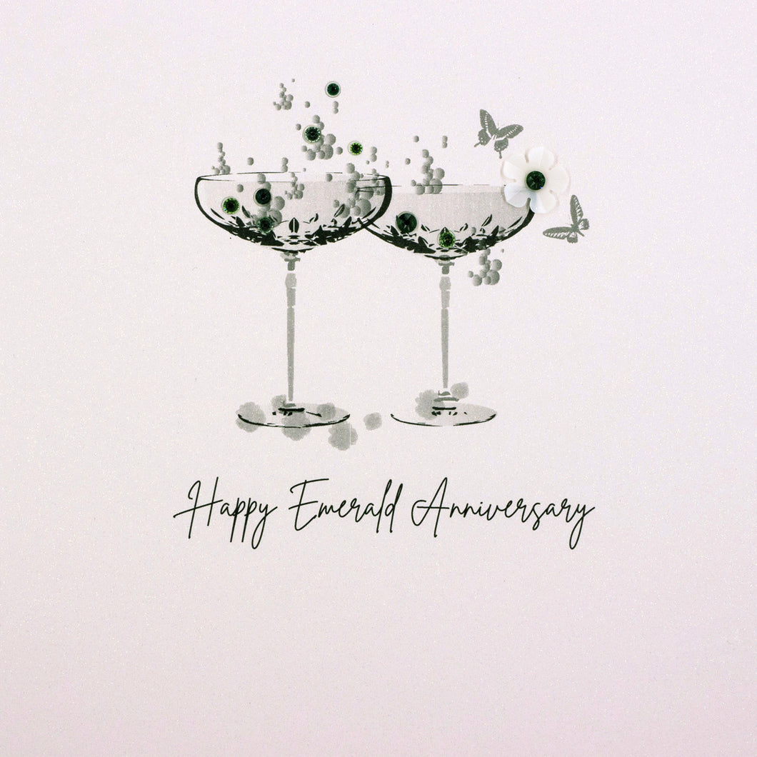 55th Emerald Wedding Anniversary Card