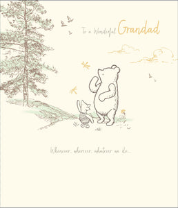 Winnie the Pooh Grandad Birthday Card