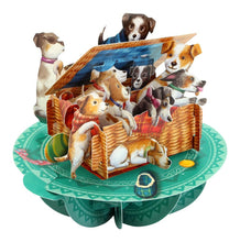 Load image into Gallery viewer, Basket of Dogs 3D Card
