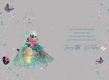 Load image into Gallery viewer, 18th Birthday Card, Pretty Dress &amp; Butterflies
