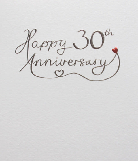 30th Pearl Wedding Anniversary Card