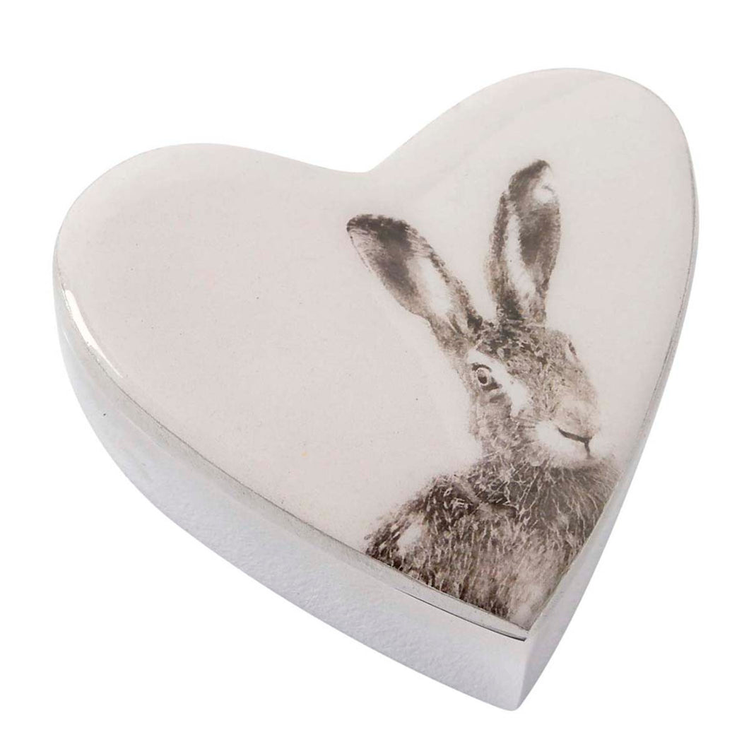 Transomnia Hare Design Heart Trinket Box