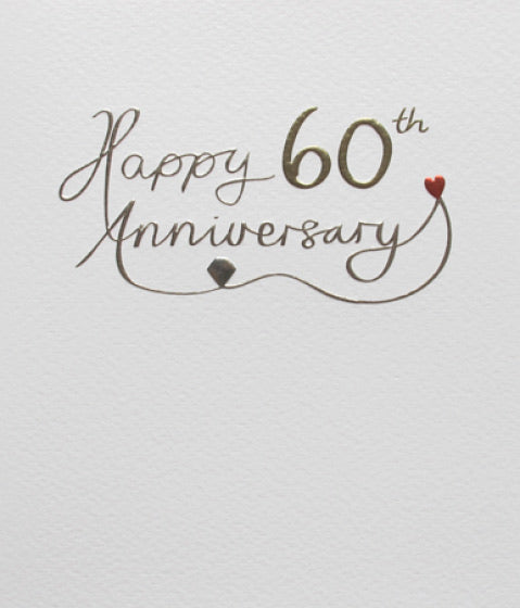 60th Diamond Wedding Anniversary Card