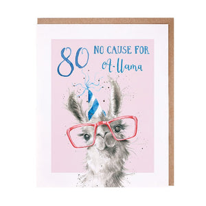 80th Birthday Card by Wrendale Designs