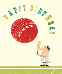 Knock ‘Em For Six Cricket Birthday Card