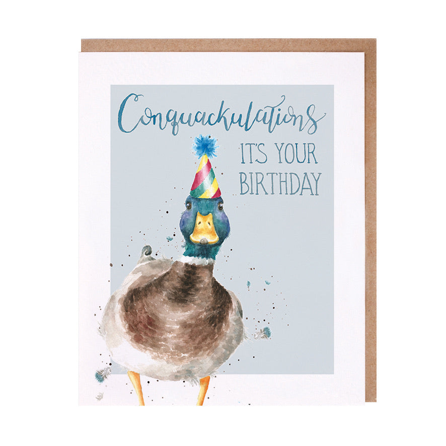 Duck Birthday Card by Wrendale Designs