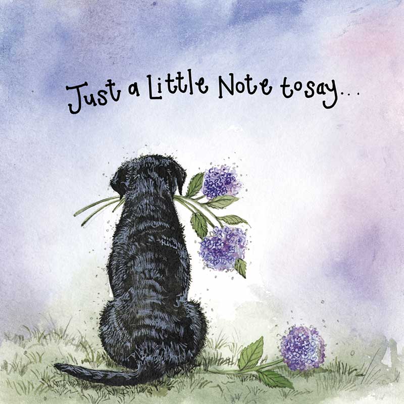 Black Labrador Just a Note To Say Card