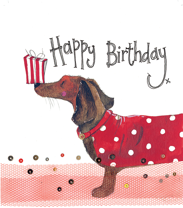 Dachshund Sausage Dog Birthday Card