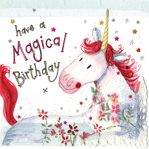 Magical Unicorn Birthday Card by Alex Clark