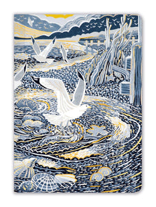 Seagull Sunlit Sea Mini Notebook