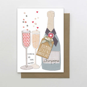 60th Diamond Wedding Anniversary Card