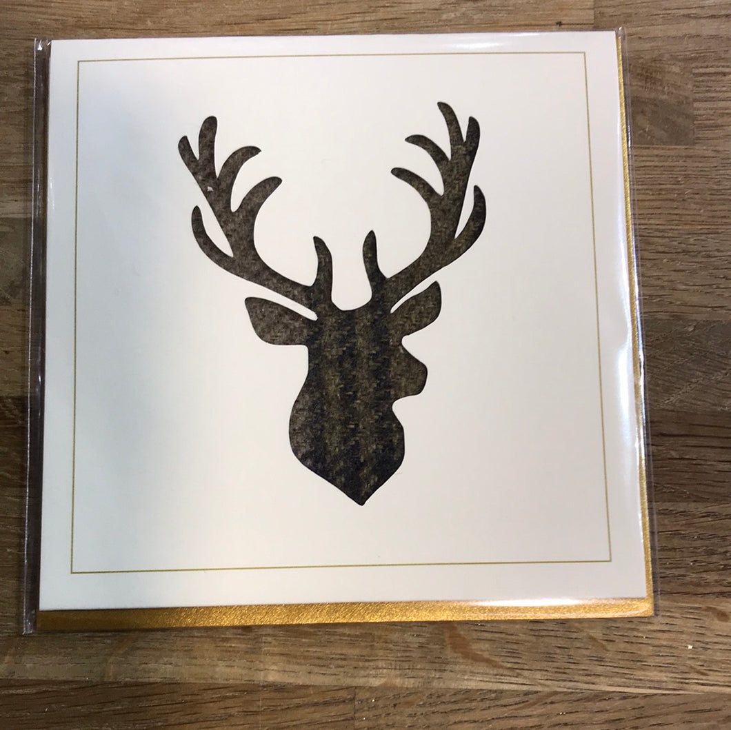 Stag Country Tweed Card