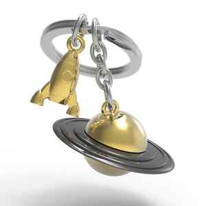 Saturn Planet Orb Keyring